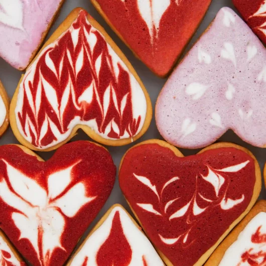 Marbled Valentines Cookies
